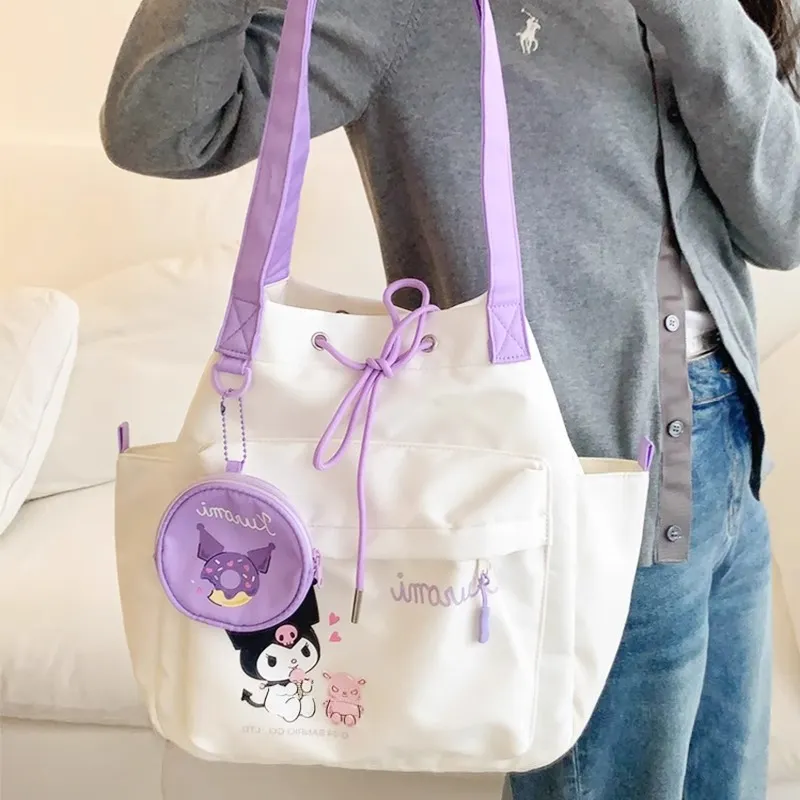 Sanrio Polyester Drawstring Shoulder Bag Women's Multicolor-5