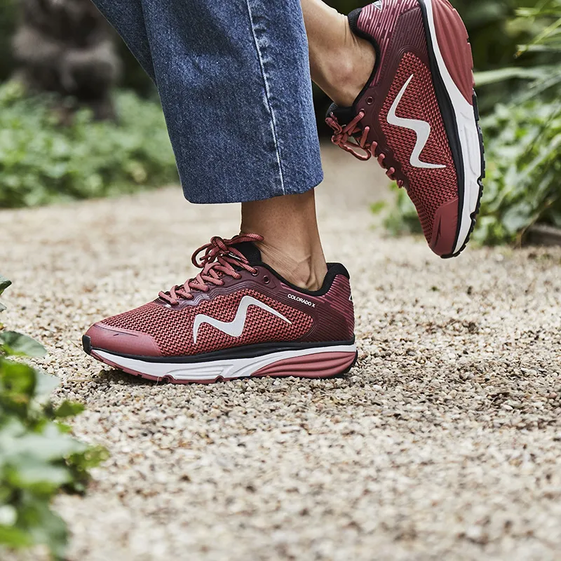 MBT Low Top Outdoor Shoes Women's Red-7