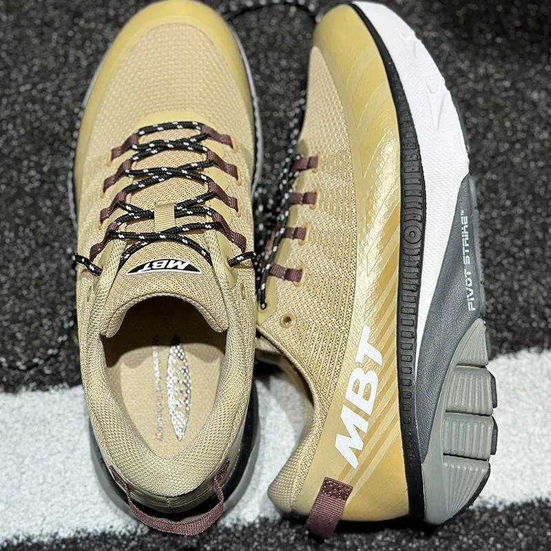 MBT MTR 1500 TRAINER Cushioning, Reflective, Rebound, Height Increasing, Breathable Low Top Running Shoes Men's Khaki-6