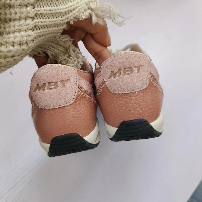 MBT Outdoor Shoes Women's Low Top Light Yellow/Pink-7