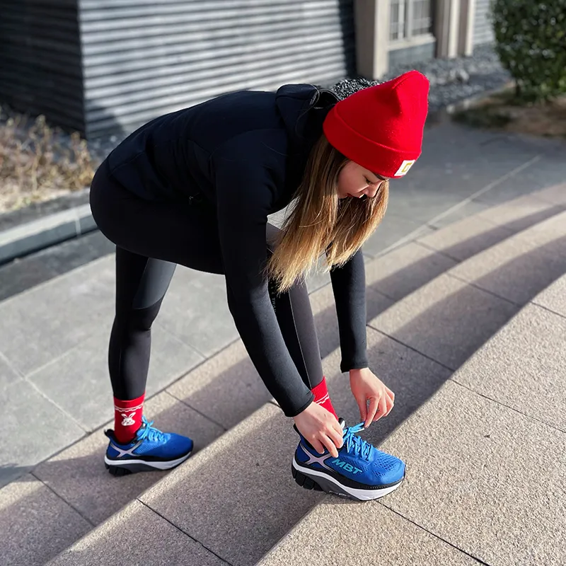 MBT Running Shoes Women's Low Top Red-7