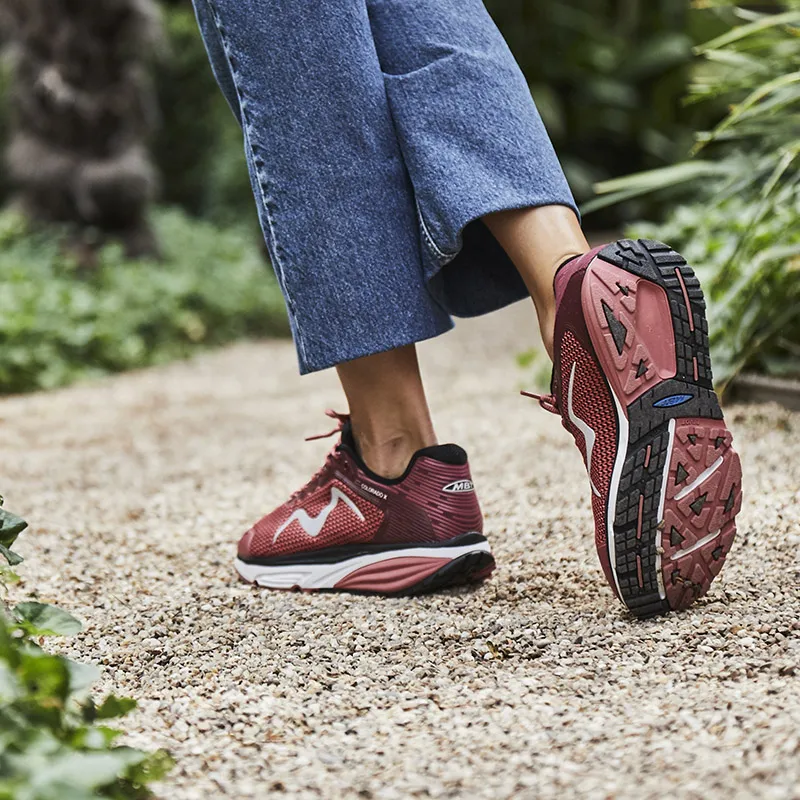 MBT Low Top Outdoor Shoes Women's Red-5