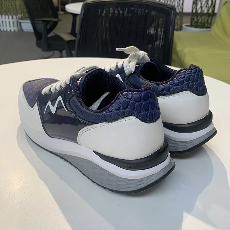 MBT Curved Sole Platform MAFI Low Top Running Shoes Men's Blue-5