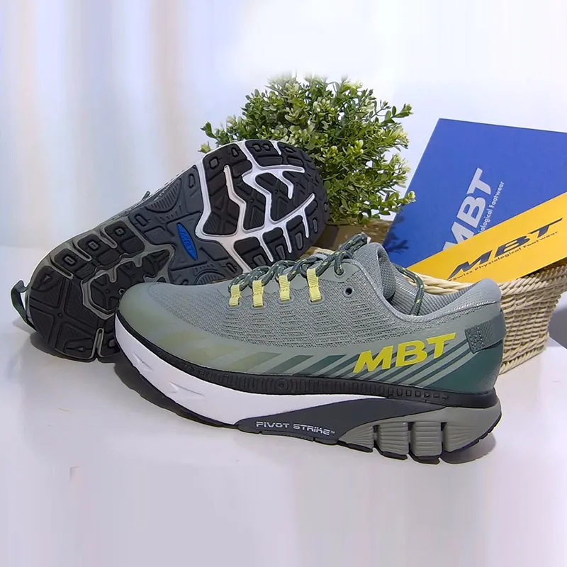 MBT Running Shoes Men Low Top White/Gray-6