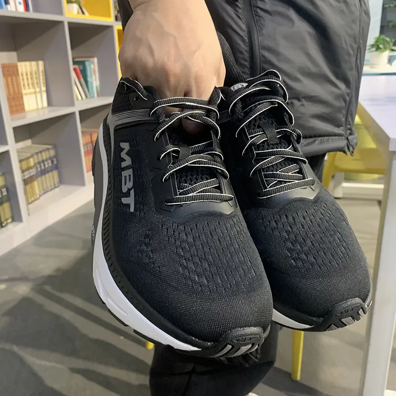 MBT Cushioning, Breathable, Height Increasing, Reflective, Rebound Low Top Casual Running Shoes Men's Black-10