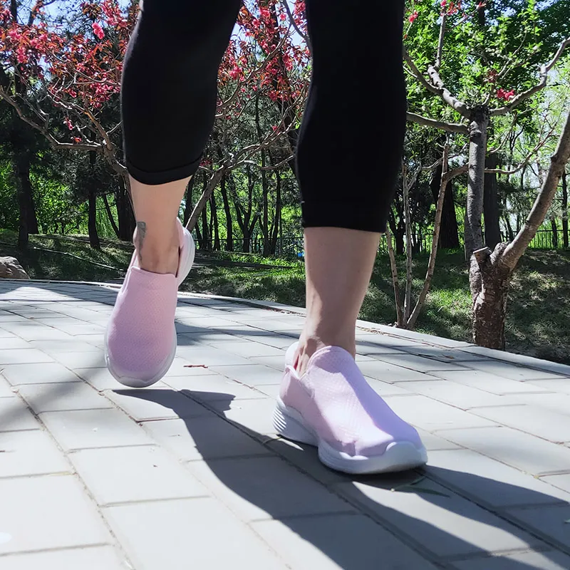 MBT Cushioning Breathable Height Increasing Rebound Low Top Casual Running Shoes Women's Pink-8