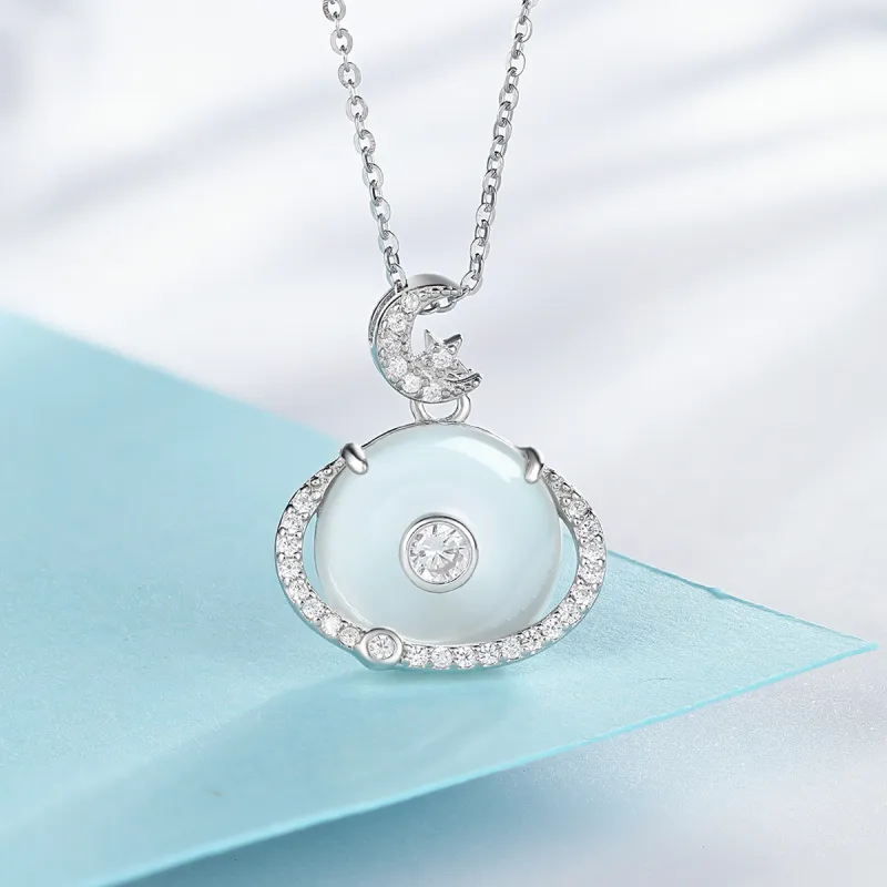 Century Edge Jewelry Chalcedony Jade Necklaces Women's-5