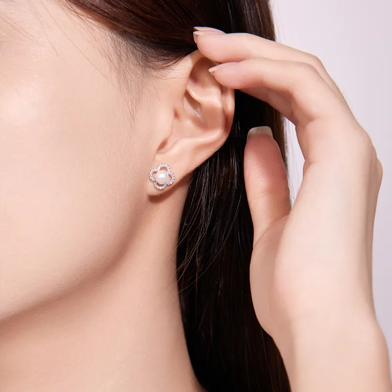 Century Edge Jewelry Pearl Stud Earrings Women's-3