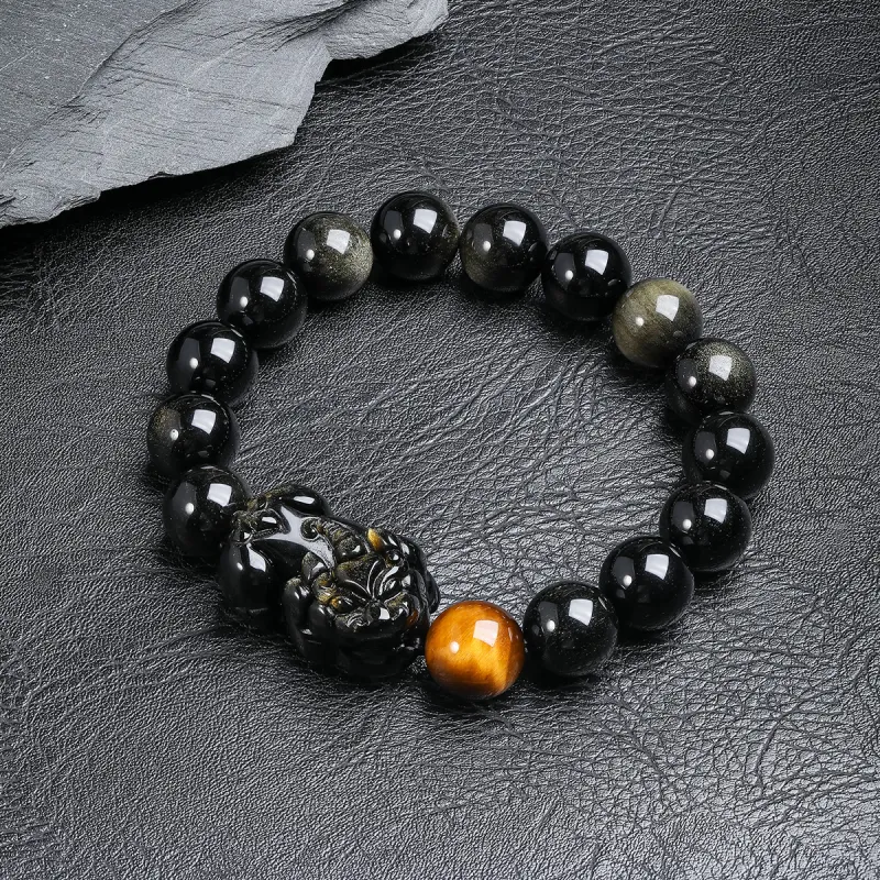 Century Edge Jewelry Obsidian Bracelets Men's-14