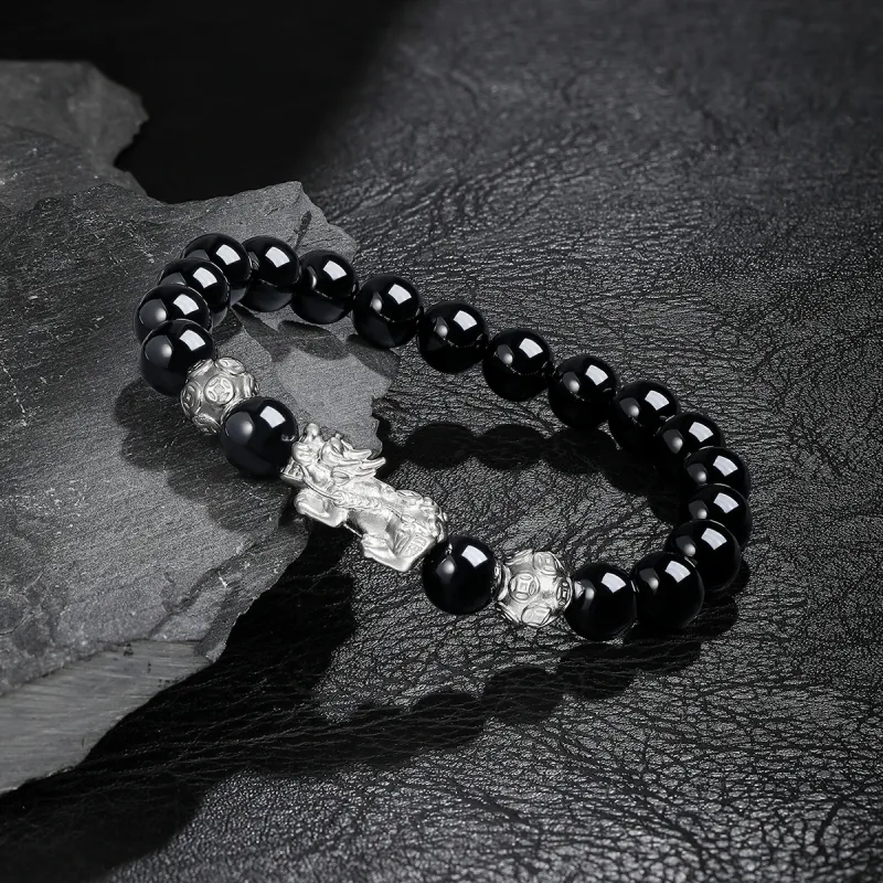 Century Edge Jewelry Obsidian Bracelets Men's-1
