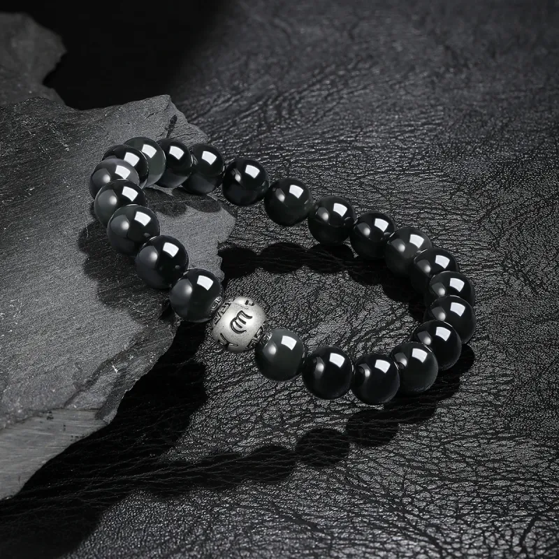 Century Edge Jewelry Obsidian Bracelets Men's-5