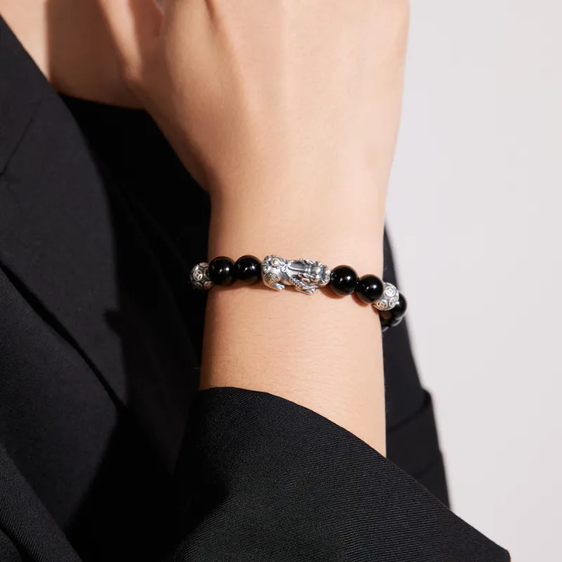 Century Edge Jewelry Obsidian Bracelets Men's-11