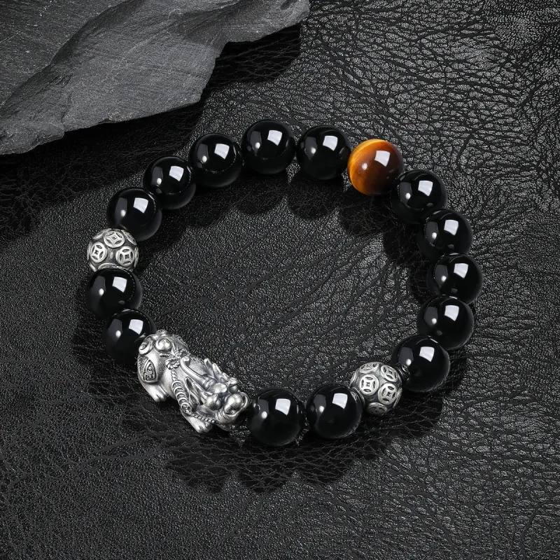 Century Edge Jewelry Obsidian Bracelets Men's-9