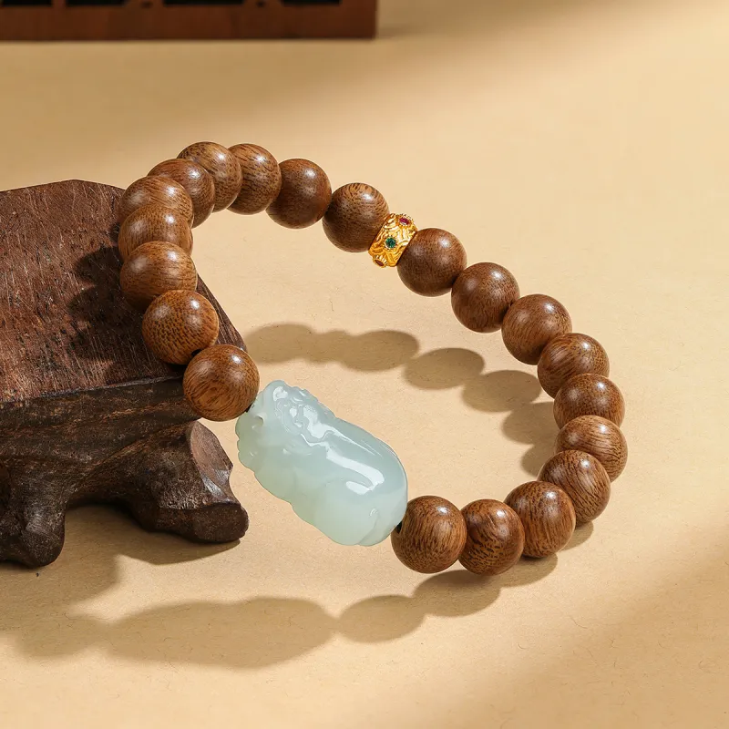 Century Edge Jewelry Hetian Jade Bracelets Pale Greenish White Jade Men's-2
