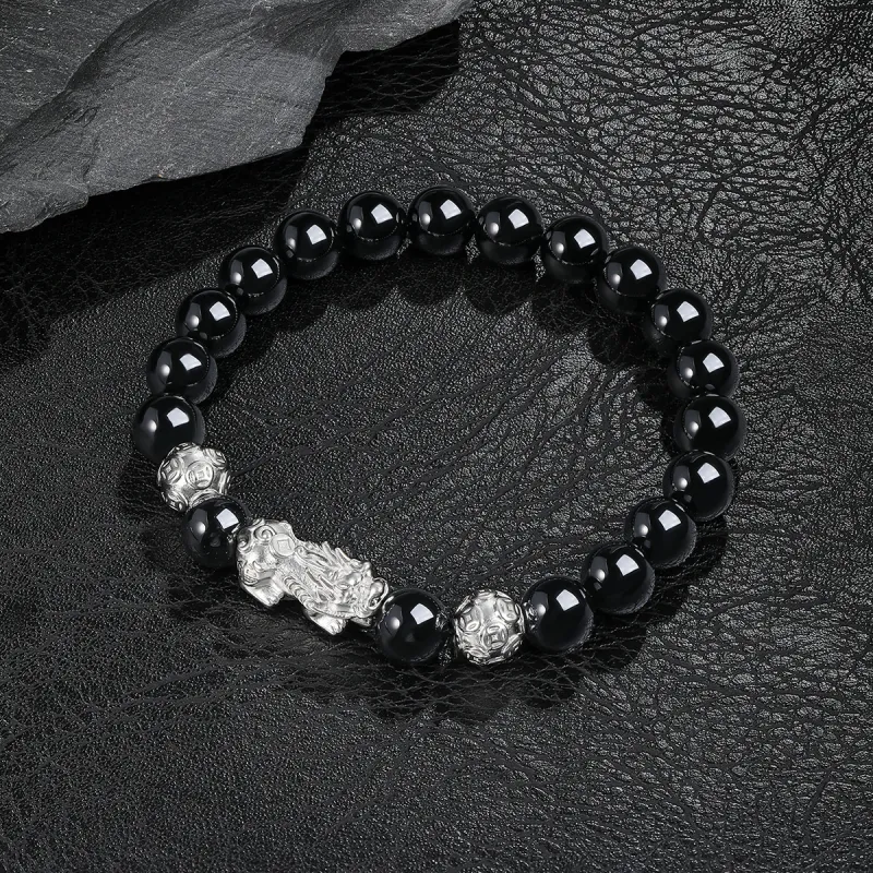 Century Edge Jewelry Obsidian Bracelets Men's-2