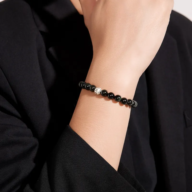 Century Edge Jewelry Obsidian Bracelets Men's-6