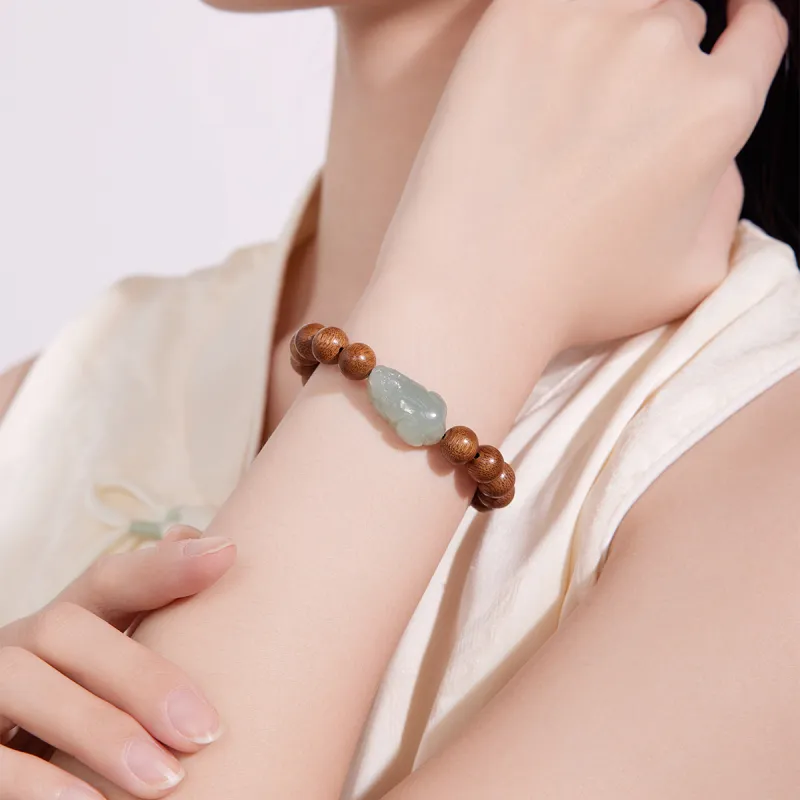 Century Edge Jewelry Hetian Jade Bracelets Pale Greenish White Jade Men's-3