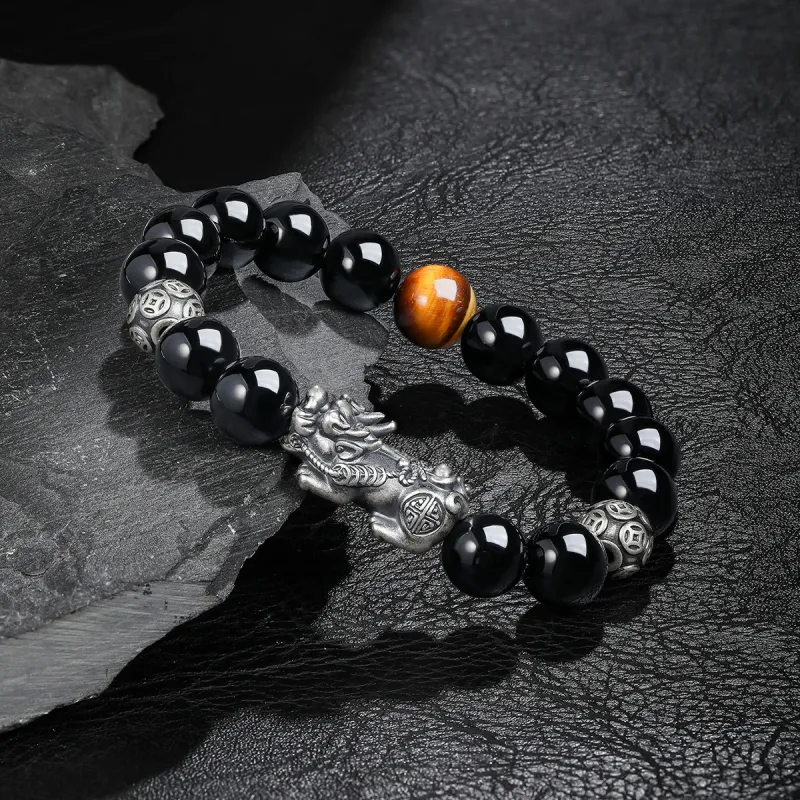 Century Edge Jewelry Obsidian Bracelets Men's-10