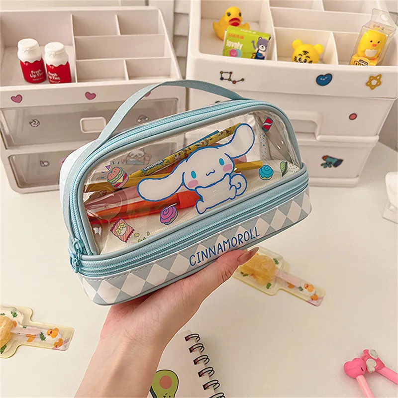 Sanrio PVC & PU Makeup Bag Storage Bag Women's Red/Pink/Blue-1