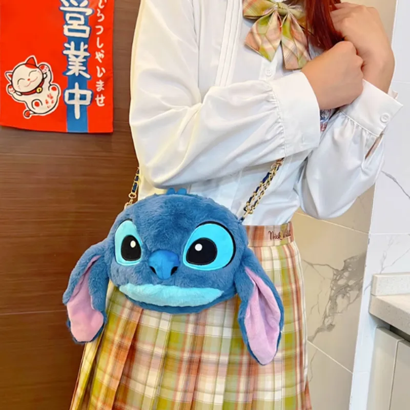 Disney Polyester Crossbody Coin Purse With Cell Phone Pouch Regular Women's Blue White-3
