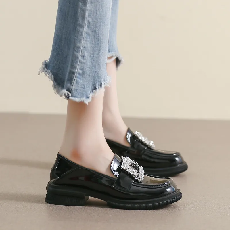 Lanza Loafers 3.5CM Women's Black-2