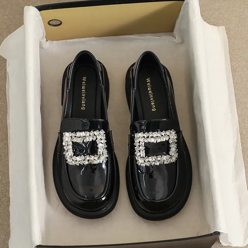 Lanza Loafers 3.5CM Women's Black-1