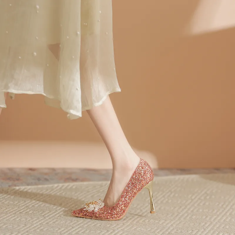 Lanza Slim Heel High Heels 9CM Women's-2