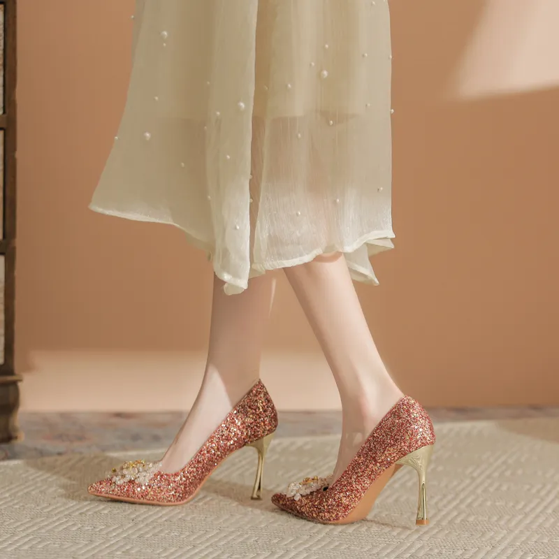 Lanza Slim Heel High Heels 9CM Women's-3