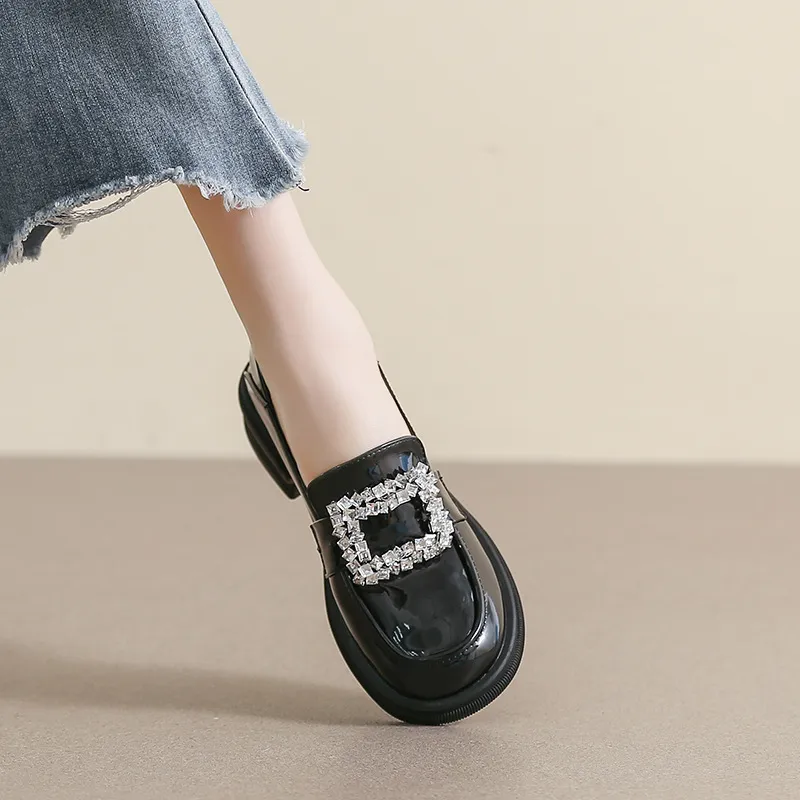 Lanza Loafers 3.5CM Women's Black-4