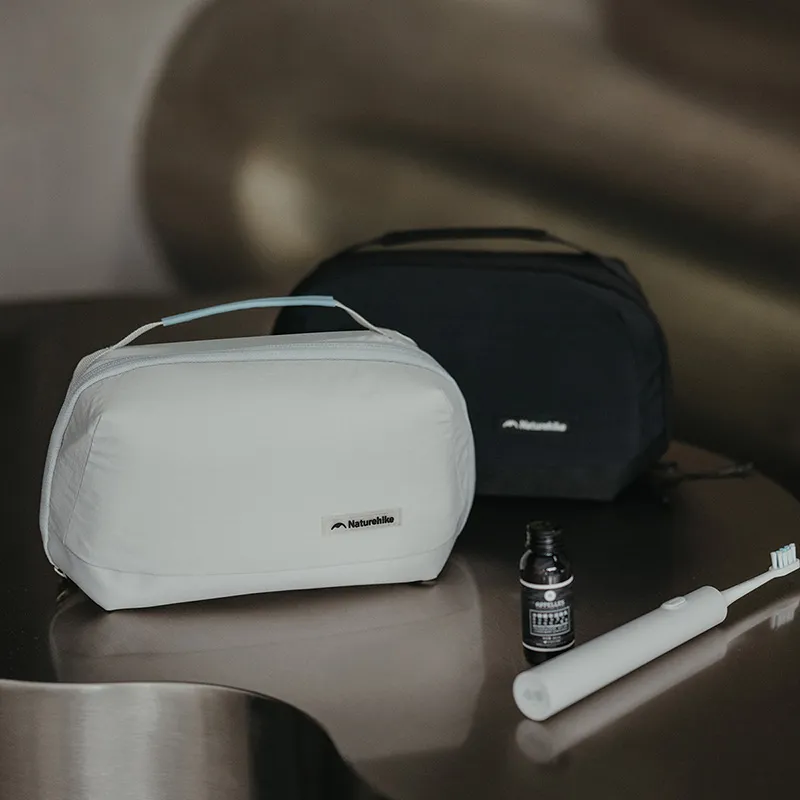 NATUREHIKE Polyamide Toiletry Bag Regular Unisex Light Pale Gray/Midnight Black-14