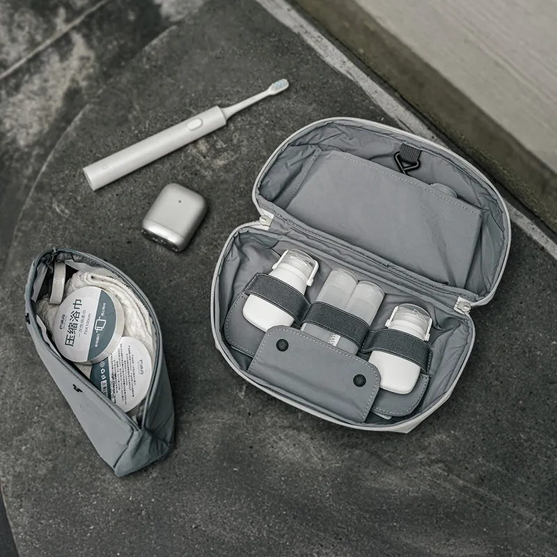 NATUREHIKE Polyamide Toiletry Bag Regular Unisex Light Pale Gray/Midnight Black-8
