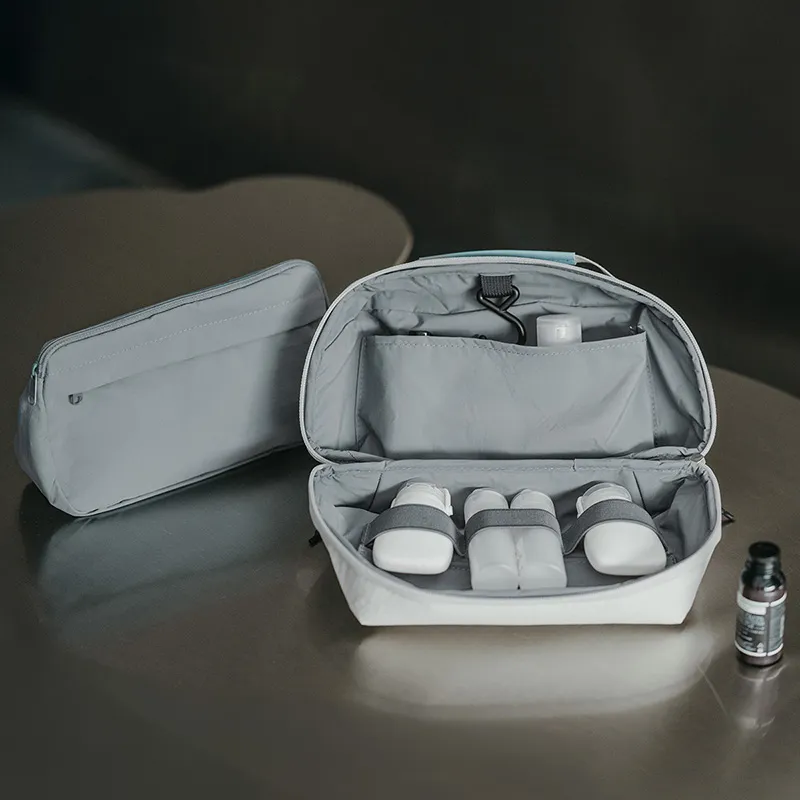 NATUREHIKE Polyamide Toiletry Bag Regular Unisex Light Pale Gray/Midnight Black-6