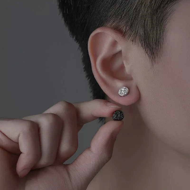 GUDUD Alloy Clip On Earrings Men's-4