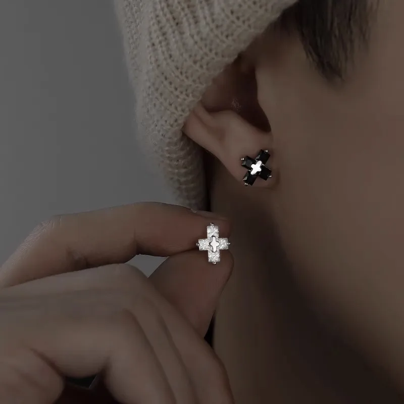 GUDUD Alloy Stud Earrings Men's-4