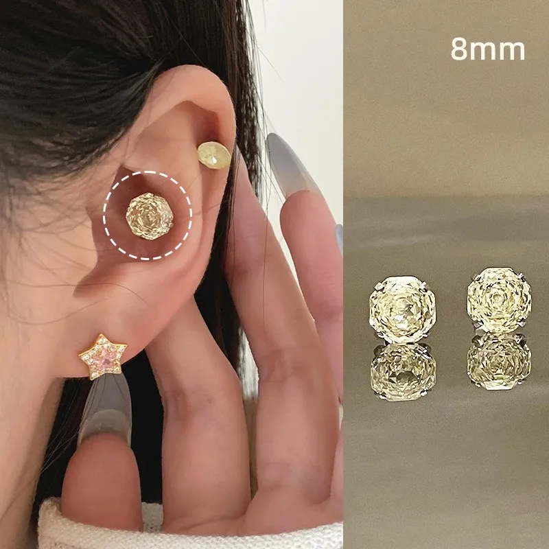 GUDUD Titanium Steel Stud Earrings Unisex-5