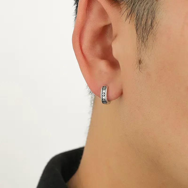 GUDUD Titanium Steel Earrings Unisex-3