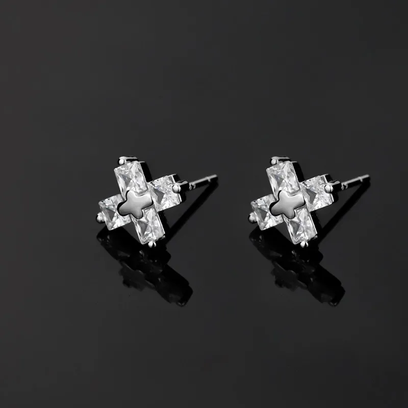 GUDUD Alloy Stud Earrings Men's-1