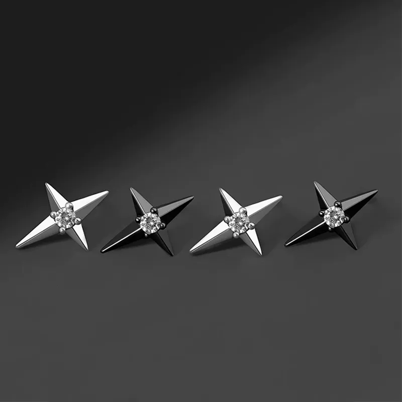 GUDUD Alloy Stud Earrings Men's-3