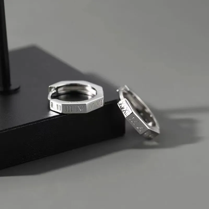 GUDUD Titanium Steel Earrings Men's-2