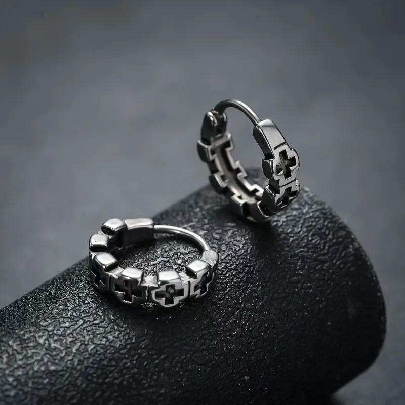 GUDUD Titanium Steel Earrings Unisex-2