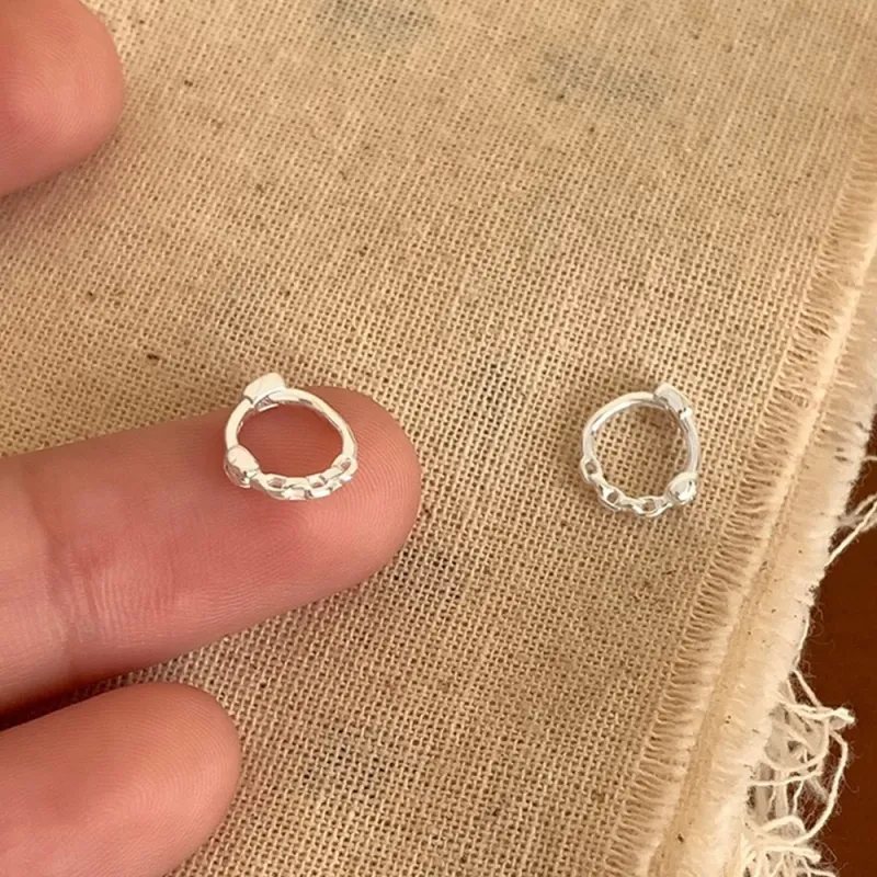 GUDUD S999 Fine Silver Earrings Unisex-3