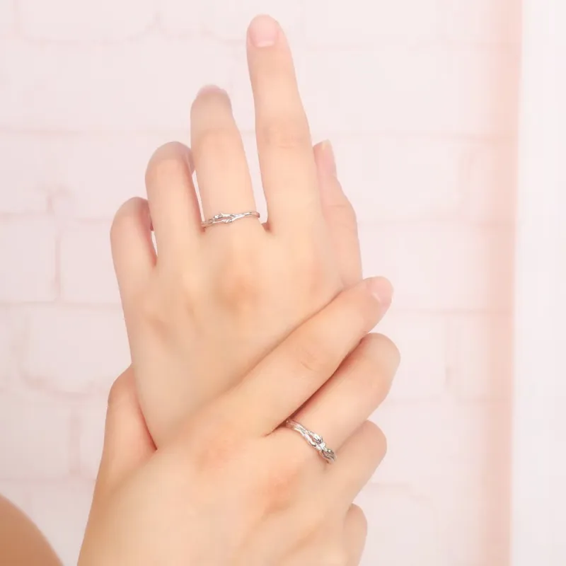 GUDUD 999 Fine Silver Rings Unisex-1