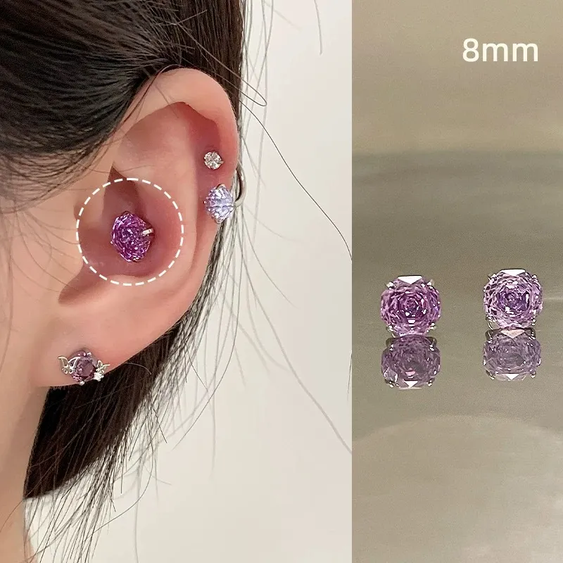 GUDUD Titanium Steel Stud Earrings Unisex-3