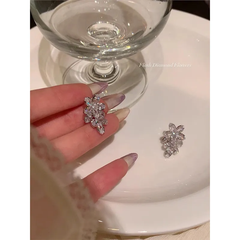 GUDUD S925 Silver Stud Earrings Women's-3