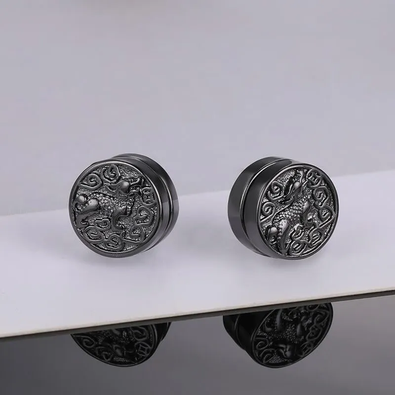 GUDUD Alloy Clip On Earrings Men's-1