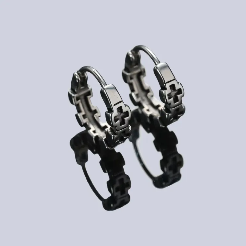 GUDUD Titanium Steel Earrings Unisex-4
