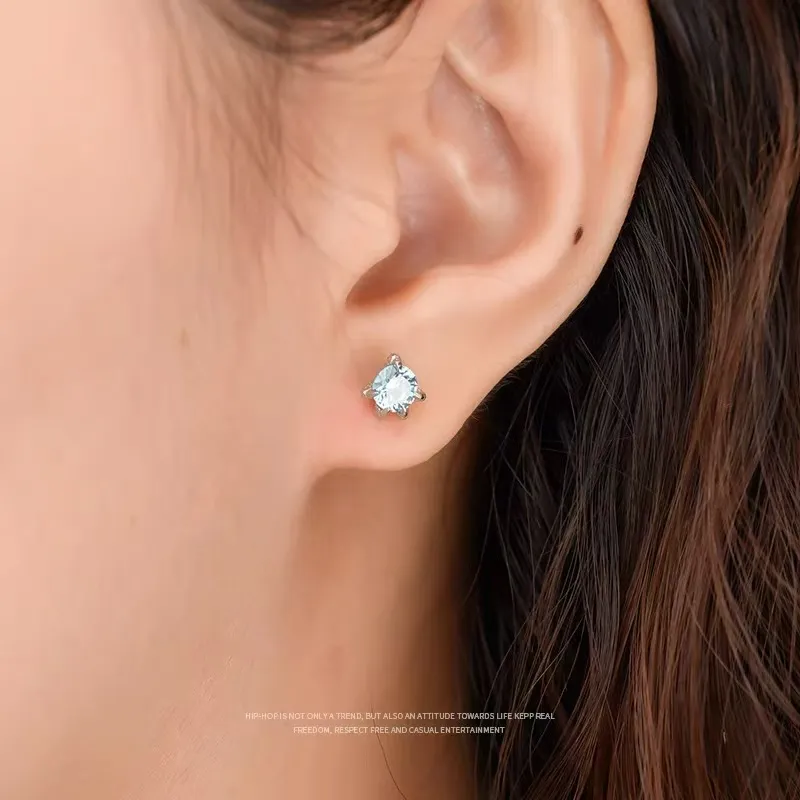 GUDUD Alloy With Zircon Stud Earrings Unisex-1