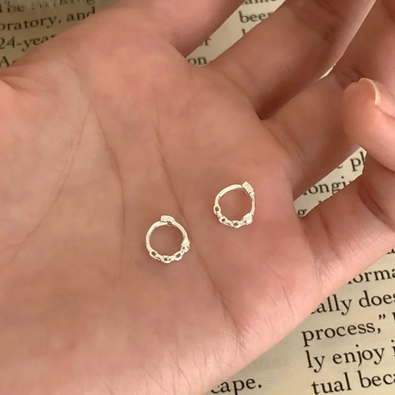 GUDUD S999 Fine Silver Earrings Unisex-4