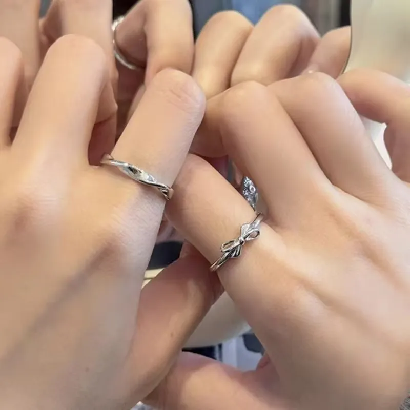 GUDUD S999 Fine Silver Rings Unisex-2