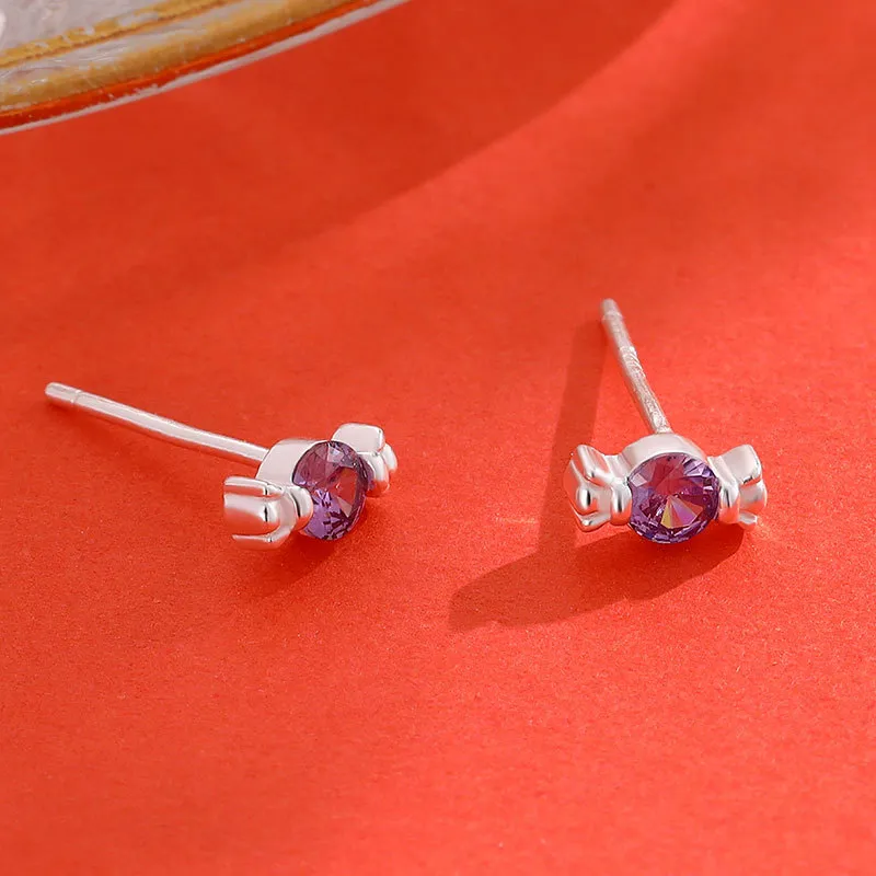 GUDUD S999 Fine Silver Stud Earrings Women's-4